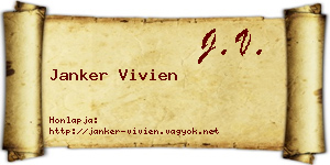 Janker Vivien névjegykártya